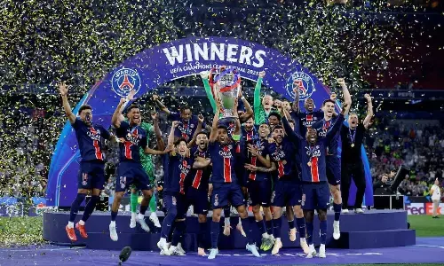 ಚಾಂಪಿಯನ್ಸ್ ಲೀಗ್: ಇಂಟರ್ ಮಿಲನ್ ವಿರುದ್ಧ 5-0 ಜಯದೊಂದಿಗೆ ಚೊಚ್ಚಲ ಪ್ರಶಸ್ತಿ ಪಡೆದ ಪಿಎಸ್‌ಜಿ
