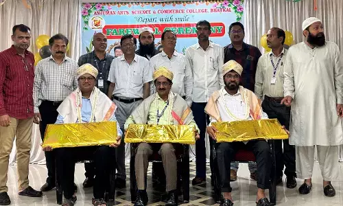 ನಿವೃತ್ತ ಪ್ರಾಂಶುಪಾಲ ಎಂ.ಕೆ.ಶೇಕ್ ಸೇರಿ ಅಂಜುಮನ್ ಸಂಸ್ಥೆಯ ಸಿಬ್ಬಂದಿಗೆ ಬೀಳ್ಕೊಡುಗೆ