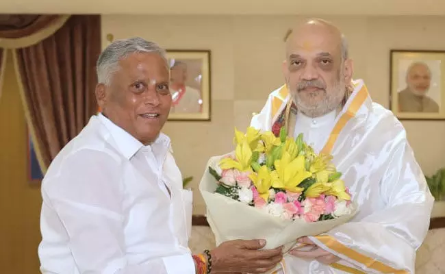 ಕೇಂದ್ರ ಗೃಹ ಸಚಿವ ಅಮಿತ್ ಶಾ ಅವರನ್ನು ಭೇಟಿ ಮಾಡಿದ ವಿ.ಸೋಮಣ್ಣ