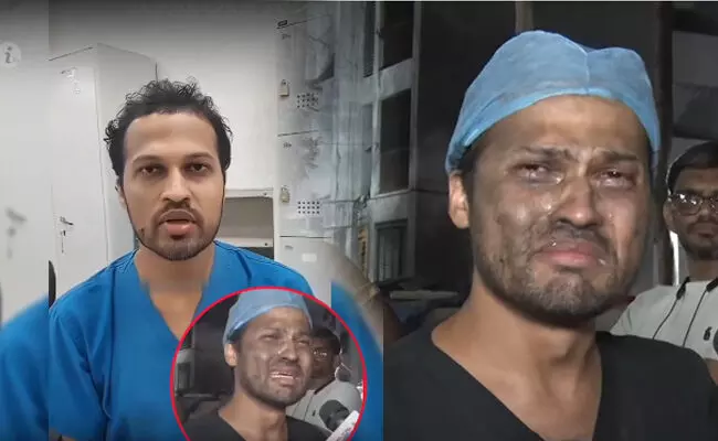 ನನ್ನ ಮಗಳು ಆಸ್ಪತ್ರೆಯಲ್ಲಿ ದಾಖಲಾಗಿದ್ದಾಳೆ, ದಯವಿಟ್ಟು ಕರುಣೆ ತೋರಿಸಿ: ವಿಮಾನ ದುರಂತದ ಬಳಿಕ ವಸತಿ ಗೃಹ ತೆರವು ಕಾರ್ಯಾಚರಣೆಯ ವಿರುದ್ಧ ಕಣ್ಣೀರಿಟ್ಟ ವೈದ್ಯ