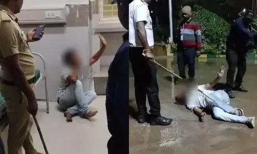 ಹಾಸನ | ಆಸ್ಪತ್ರೆಯಲ್ಲಿ ಕಳ್ಳತನ ಆರೋಪ : ಯುವಕನಿಗೆ ಥಳಿಸಿದ ಸೆಕ್ಯೂರಿಟಿ ಗಾರ್ಡ್‌, ಕಾನ್ಸ್‌ಟೇಬಲ್‌