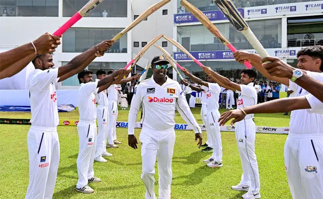 ಕೊನೆಯ ಟೆಸ್ಟ್‌ನಲ್ಲಿ ಆ್ಯಂಜೆಲೋ ಮ್ಯಾಥ್ಯೂಸ್‌ಗೆ ಬಾಂಗ್ಲಾ ಕ್ರಿಕೆಟಿಗರಿಂದ ಗೌರವ ರಕ್ಷೆ