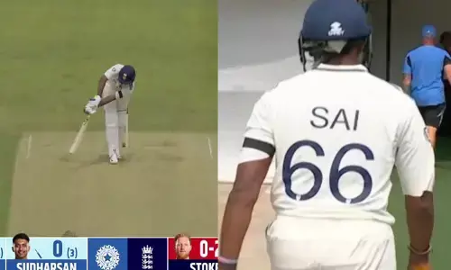 ಚೊಚ್ಚಲ ಪಂದ್ಯದಲ್ಲಿ ಶೂನ್ಯಕ್ಕೆ ಔಟಾದ ಸಾಯಿ ಸುದರ್ಶನ್