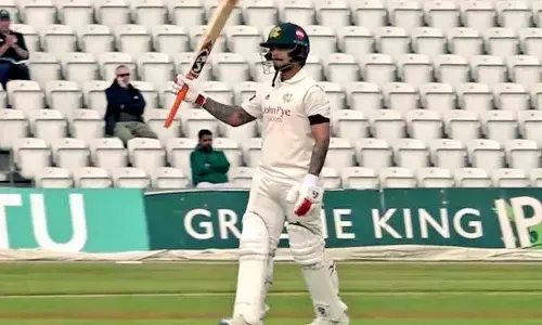 ಕೌಂಟಿ ಕ್ರಿಕೆಟ್ ನ ತನ್ನ ಚೊಚ್ಚಲ ಪಂದ್ಯದಲ್ಲಿ ಮಿಂಚಿದ ಇಶಾನ್ ಕಿಶನ್