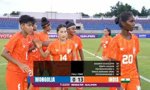 ಮಂಗೋಲಿಯ ವಿರುದ್ಧ ಭಾರತದ ಫುಟ್ಬಾಲ್ ತಂಡಕ್ಕೆ ಭರ್ಜರಿ ಜಯ