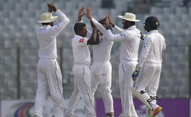 ಎರಡನೇ ಟೆಸ್ಟ್: ಬಾಂಗ್ಲಾದೇಶಕ್ಕೆ ಕಡಿವಾಣ ಹಾಕಿದ ಶ್ರೀಲಂಕಾ