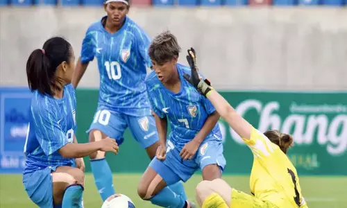 ಎಎಫ್‌ಸಿ ಮಹಿಳೆಯರ ಫುಟ್ಬಾಲ್ ಏಶ್ಯನ್ ಕಪ್ 2026 ಅರ್ಹತಾ ಪಂದ್ಯ; ಇರಾಕನ್ನು 5-0 ಯಿಂದ ಸೋಲಿಸಿದ ಭಾರತ