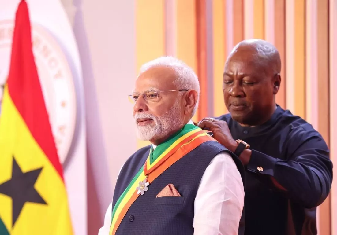 ಪ್ರಧಾನಿ ನರೇಂದ್ರ ಮೋದಿಗೆ ಘಾನಾಧ ಅತ್ಯುನ್ನತ ನಾಗರಿಕ ಗೌರವ ಪ್ರದಾನ ಪ್ರಧಾನಿ ನರೇಂದ್ರ ಮೋದಿಗೆ ಘಾನಾಧ ಅತ್ಯುನ್ನತ ನಾಗರಿಕ ಗೌರವ ಪ್ರದಾನ