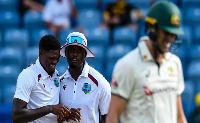 ದ್ವಿತೀಯ ಟೆಸ್ಟ್: ವಿಂಡೀಸ್ ವಿರುದ್ಧ ಆಸ್ಟ್ರೇಲಿಯ 286 ರನ್ ಗೆ ಆಲೌಟ್ ದ್ವಿತೀಯ ಟೆಸ್ಟ್: ವಿಂಡೀಸ್ ವಿರುದ್ಧ ಆಸ್ಟ್ರೇಲಿಯ 286 ರನ್ ಗೆ ಆಲೌಟ್