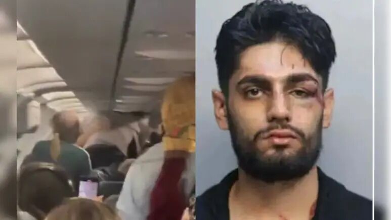 ವಿಮಾನದಲ್ಲಿ ಸಹ ಪ್ರಯಾಣಿಕನ ಮೇಲೆ ಹಲ್ಲೆ : ಭಾರತೀಯ ಮೂಲದ ವ್ಯಕ್ತಿ  ಅಮೆರಿಕದಲ್ಲಿ ಬಂಧನ