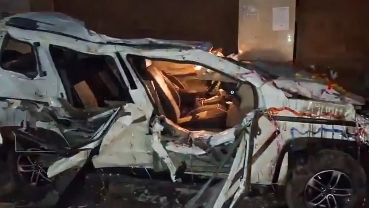 ಉತ್ತರ ಪ್ರದೇಶ | ಮದುವೆಗೆ ತೆರಳುತ್ತಿದ್ದ ಕಾರು ಕಾಲೇಜಿನ ಗೋಡೆಗೆ ಢಿಕ್ಕಿ; ವರ ಸೇರಿದಂತೆ ಒಂದೇ ಕುಟುಂಬದ 8 ಮಂದಿ ಮೃತ್ಯು