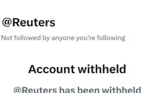 ಭಾರತದಲ್ಲಿ ರಾಯಿಟರ್ಸ್ ಅಧಿಕೃತ X ಖಾತೆಗೆ ನಿರ್ಬಂಧ