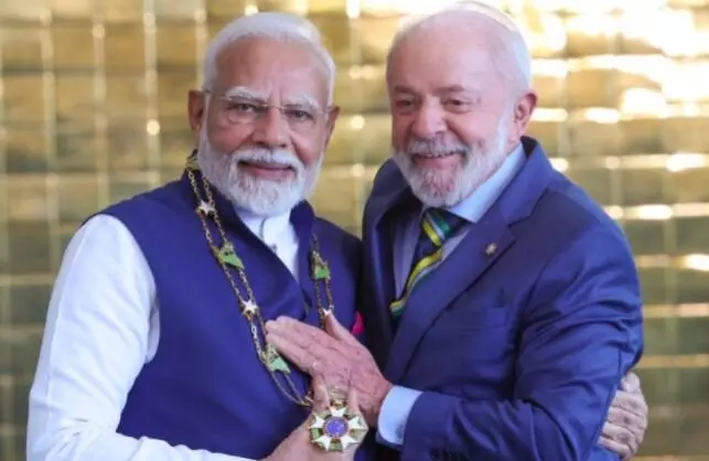 ಪ್ರಧಾನಿ ಮೋದಿಗೆ ಬ್ರೆಝಿಲ್‌ನ ಅತ್ಯುನ್ನತ ನಾಗರಿಕ ಗೌರವ ಪ್ರದಾನ