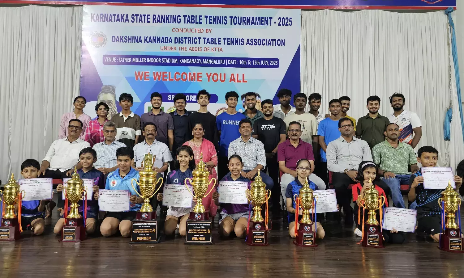 ಟೇಬಲ್ ಟೆನಿಸ್ ಟೂರ್ನಮೆಂಟ್: ಕೈರಾ, ಶಾರ್ವಿಲ್, ಸಾಕ್ಷಿಗೆ ಪ್ರಶಸ್ತಿ