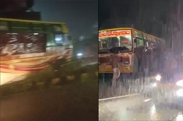 ನಾಟೆಕಲ್ನಲ್ಲಿ ಬಸ್ ಬ್ರೇಕ್ ಫೈಲ್; ಹಿಮ್ಮುಖವಾಗಿ ಚಲಿಸಿದ ಬಸ್ ನಾಟೆಕಲ್ನಲ್ಲಿ ಬಸ್ ಬ್ರೇಕ್ ಫೈಲ್; ಹಿಮ್ಮುಖವಾಗಿ ಚಲಿಸಿದ ಬಸ್