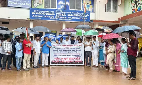 ಉಡುಪಿ: ಗ್ರಾಪಂಗಳ ಮುಂಭಾಗ ಕಾಂಗ್ರೆಸ್ ನಿಂದ ‘ಸತ್ಯದರ್ಶನ’ ಪ್ರತಿಭಟನೆ