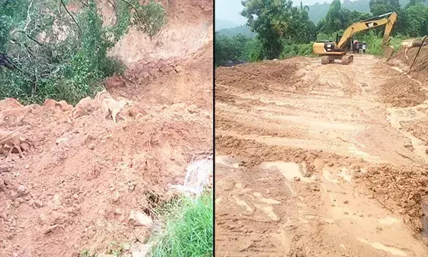 ನಿರಂತರ ಮಳೆ: ಬಜ್ಪೆಯ ವಿವಿಧೆಡೆ ಗುಡ್ಡ ಕುಸಿತ