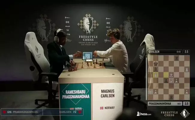 ಪ್ರಜ್ಞಾನಂದ ವಿರುದ್ಧ ಮ್ಯಾಗ್ನಸ್ ಕಾರ್ಲ್ ಸನ್ ಗೆ ಸೋಲು ಪ್ರಜ್ಞಾನಂದ ವಿರುದ್ಧ ಮ್ಯಾಗ್ನಸ್ ಕಾರ್ಲ್ ಸನ್ ಗೆ ಸೋಲು