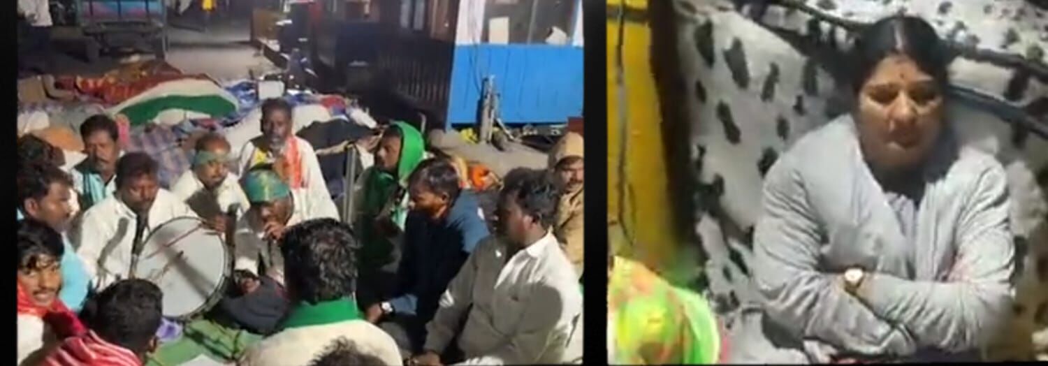 ಟೋಲ್ ಗೇಟ್ ಬಂದ್ ಮಾಡಲು ಅಹೋರಾತ್ರಿ ಧರಣಿ ನಡೆಸಿದ ಶಾಸಕಿ ಕರೆಮ್ಮ ಜಿ ನಾಯಕ