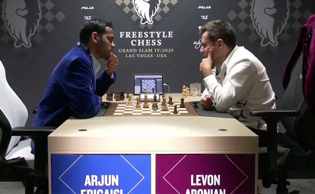 ಫ್ರೀಸ್ಟೈಲ್ ಚೆಸ್ ಗ್ರ್ಯಾಂಡ್‌ಸ್ಲಾಮ್ 2025 | ಸೆಮಿ ಫೈನಲ್‌ನಲ್ಲಿ ಸೋತ ಅರ್ಜುನ್