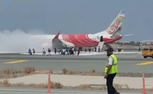 ಲ್ಯಾಂಡಿಂಗ್ ವೇಳೆ ಏರ್ ಇಂಡಿಯಾ ವಿಮಾನದಲ್ಲಿ ಬೆಂಕಿ