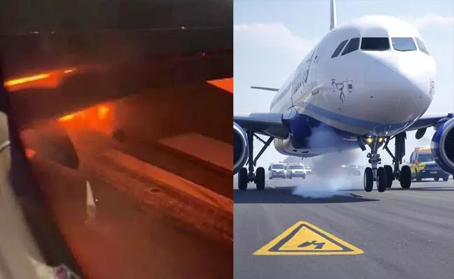 ಟೇಕ್-ಆಫ್ ಆಗುತ್ತಿದ್ದ ಇಂಡಿಗೋ ವಿಮಾನದ ಇಂಜಿನ್‌ನಲ್ಲಿ ಬೆಂಕಿ; `ಮೇಡೇ‘ ಘೋಷಣೆ ಬಳಿಕ ಯಾನ ರದ್ದು