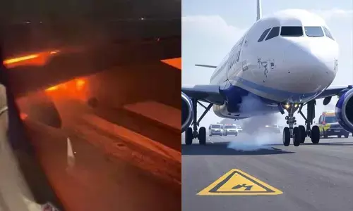 ಟೇಕ್-ಆಫ್ ಆಗುತ್ತಿದ್ದ ಇಂಡಿಗೋ ವಿಮಾನದ ಇಂಜಿನ್‌ನಲ್ಲಿ ಬೆಂಕಿ; `ಮೇಡೇ‘ ಘೋಷಣೆ ಬಳಿಕ ಯಾನ ರದ್ದು