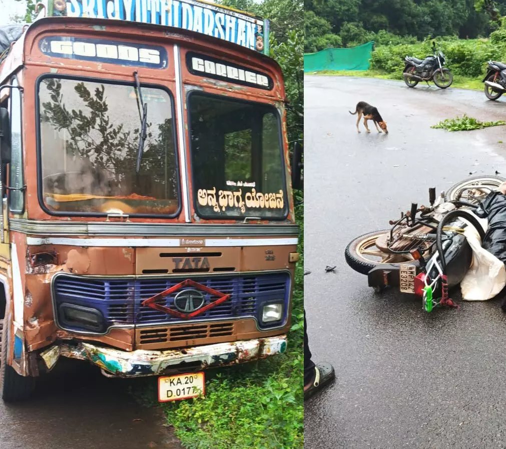 ಕೊಲ್ಲೂರು: ಲಾರಿ ಢಿಕ್ಕಿ; ಬೈಕ್‌ ಸವಾರ ಮೃತ್ಯು