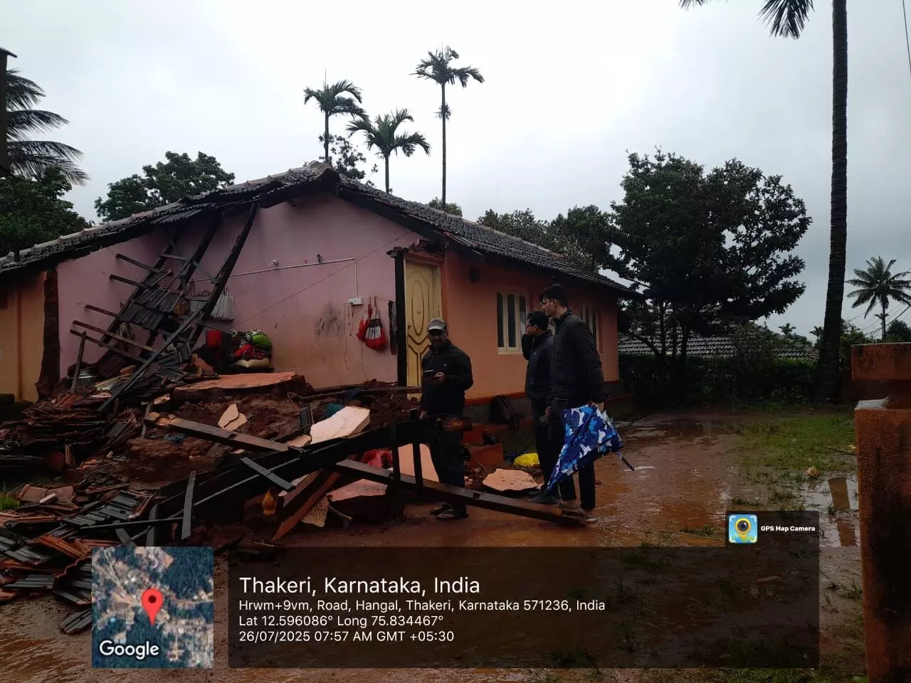 ಮಡಿಕೇರಿ | ಭಾರೀ ಗಾಳಿಮಳೆಗೆ ಕುಸಿದ ಮನೆಯ ಗೋಡೆ: ಮಹಿಳೆ ಮೃತ್ಯು