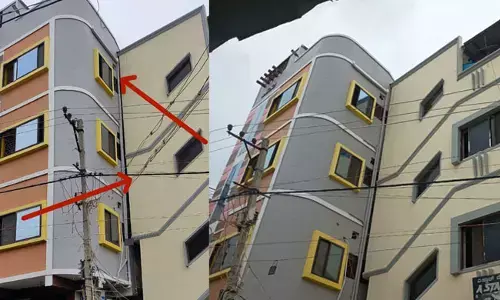 ರಾಯಚೂರು | ಬಹುಮಹಡಿಯ ಕಟ್ಟಡ ಮತ್ತೊಂದು ಕಟ್ಟಡದ ಮೇಲೆ ವಾಲಿದ ಘಟನೆ: ಪಾಲಿಕೆಯ ಆಯುಕ್ತರಿಂದ‌ ಮಾಲಕರಿಗೆ ನೋಟೀಸ್