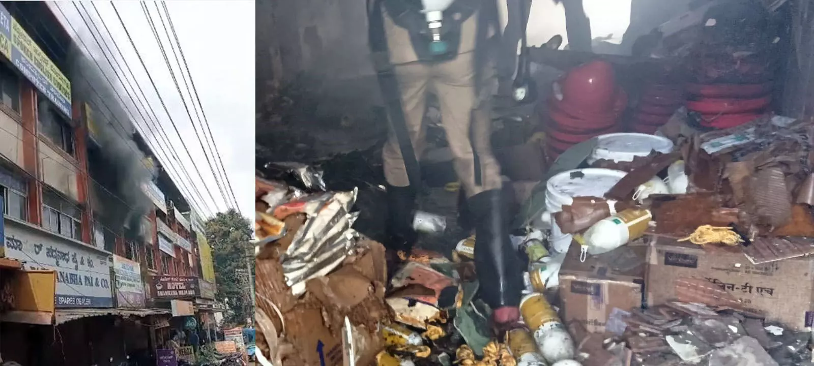 ಮಂಗಳೂರು: ಕೋಳಿ ಆಹಾರ ಮಾರಾಟ ಮಳಿಗೆಯಲ್ಲಿ ಬೆಂಕಿ ಅವಘಡ