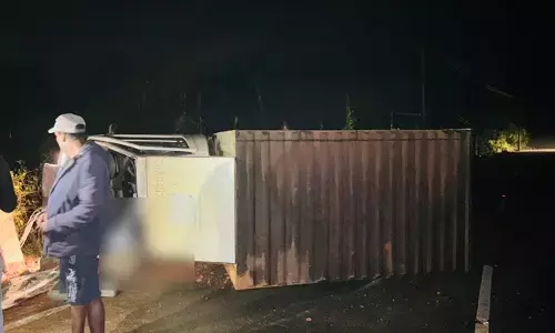 ಶಿವಮೊಗ್ಗ: ವಿದ್ಯುತ್ ಕಂಬಕ್ಕೆ ಮಿನಿ ಟೆಂಪೋ  ಢಿಕ್ಕಿ; ಚಾಲಕ ಮೃತ್ಯು