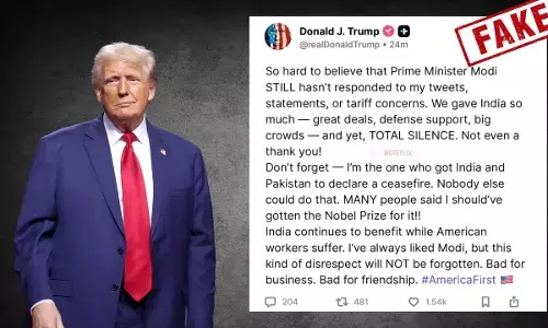 FACT CHECK | ಸುಂಕ ಘೋಷಣೆ ಬಗ್ಗೆ ಮೌನವಹಿಸಿದ ಮೋದಿಯನ್ನು ಟ್ರಂಪ್ ಟೀಕಿಸಿದ್ದಾರೆ ಎನ್ನುವುದು ಸುಳ್ಳು!