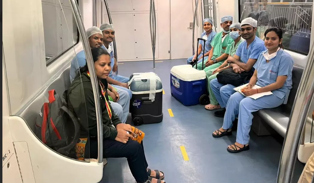 ಬೆಂಗಳೂರು ಮೆಟ್ರೋದಲ್ಲಿ ಇದೇ ಮೊದಲ ಬಾರಿಗೆ ಅಂಗಾಂಗ ಸಾಗಾಟ; ತುರ್ತು ಕಸಿಗಾಗಿ ಯಕೃತ್ ಸಾಗಣೆ