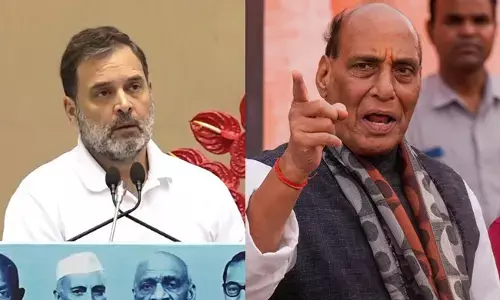 ಚುನಾವಣಾ ಆಯೋಗದ ವಿರುದ್ಧ ‘ಪುರಾವೆಯ ಅಣುಬಾಂಬ್’ ಸ್ಫೋಟಿಸಿ: ರಾಹುಲ್‌ಗೆ ರಾಜನಾಥ್ ಸವಾಲು