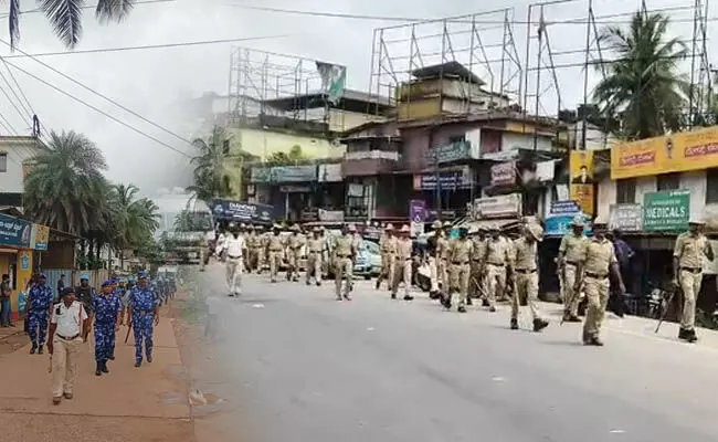 ಬಂಟ್ವಾಳ: ಆರ್‌ಎಎಫ್ ಪಡೆ, ಸ್ಥಳೀಯ ಪೊಲೀಸರಿಂದ ಪಥ ಸಂಚಲನ