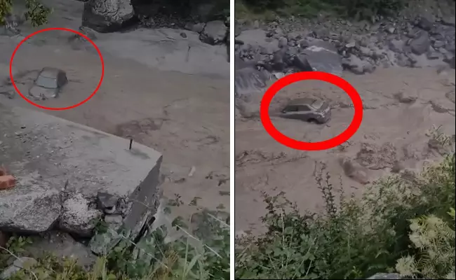 ಉತ್ತರಾಖಂಡ | ದಿಢೀರ್ ಪ್ರವಾಹದಲ್ಲಿ ಕಾರಿನೊಂದಿಗೆ ಕೊಚ್ಚಿ ಹೋದ ಜನರು; ವಿಡಿಯೊ ವೈರಲ್