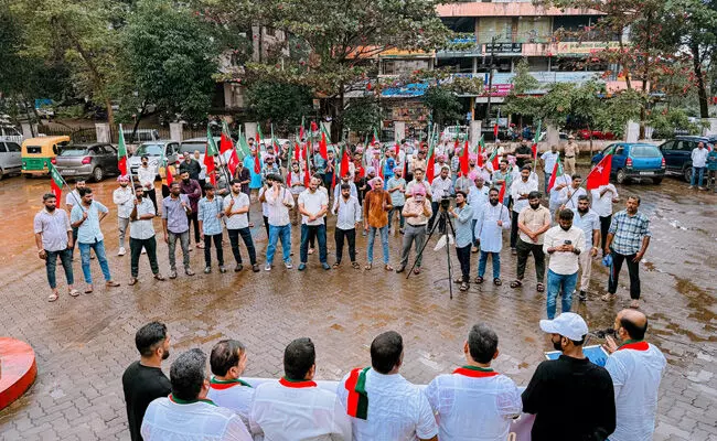 ಬೆಳ್ತಂಗಡಿ | ಧರ್ಮಸ್ಥಳದಲ್ಲಿ ಯೂಟ್ಯೂಬರ್ ಗಳ ಮೇಲೆ ನಡೆದ ಹಲ್ಲೆ ಖಂಡಿಸಿ ಎಸ್‌ಡಿಪಿಐ ಪ್ರತಿಭಟನೆ