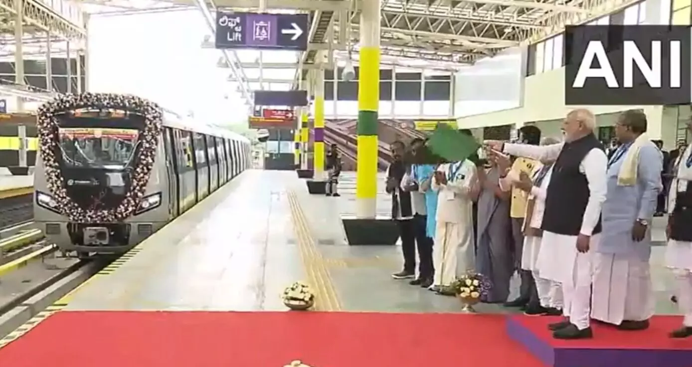 ನಮ್ಮ ಮೆಟ್ರೊ ಹಳದಿ ಮಾರ್ಗಕ್ಕೆ ಪ್ರಧಾನಿ ಮೋದಿ ಚಾಲನೆ