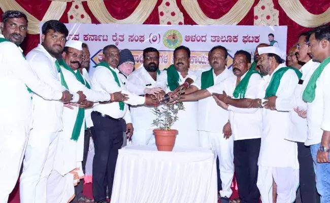 ಕಲಬುರಗಿ | ರೈತರು ಸಂಘಟಿತವಾಗಿ, ಒಗ್ಗಟ್ಟಿನಿಂದ ಹೋರಾಟ ಮಾಡಬೇಕು : ದಯಾನಂದ ಪಾಟೀಲ್ ಕಲಬುರಗಿ | ರೈತರು ಸಂಘಟಿತವಾಗಿ, ಒಗ್ಗಟ್ಟಿನಿಂದ ಹೋರಾಟ ಮಾಡಬೇಕು : ದಯಾನಂದ ಪಾಟೀಲ್