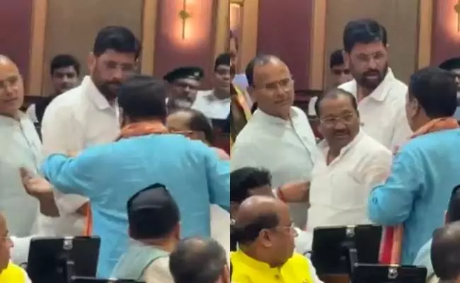 ಉತ್ತರ ಪ್ರದೇಶ | ವಿಧಾನಸಭೆಯೊಳಗೆ ಬಿಜೆಪಿ ಶಾಸಕರಿಬ್ಬರ ಮಧ್ಯೆ ವಾಗ್ವಾದ : ವೀಡಿಯೊ ವೈರಲ್