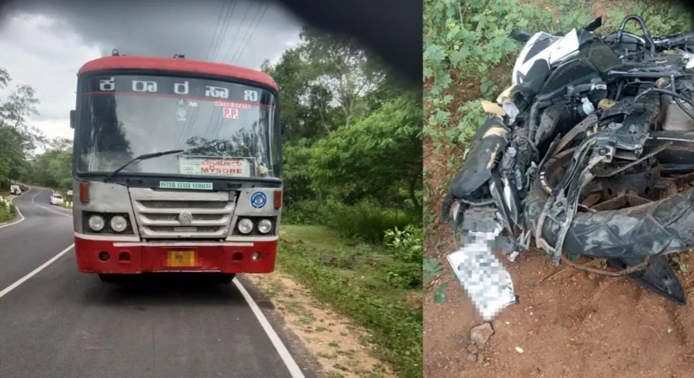 ಹನೂರು | ಸಾರಿಗೆ ಬಸ್-ಬೈಕ್ ನಡುವೆ ಢಿಕ್ಕಿ: ಸವಾರರಿಬ್ಬರು ಮೃತ್ಯು