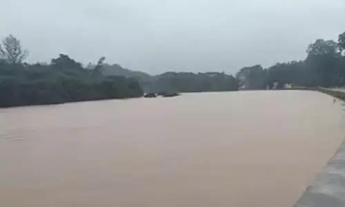 ಚಿಕ್ಕಮಗಳೂರಿನ ಮಲೆನಾಡು ಭಾಗದಲ್ಲಿ ಭಾರೀ ಮಳೆ; ಶೃಂಗೇರಿಯ ಗಾಂಧಿ ಮೈದಾನ ನದಿ ನೀರಿನಿಂದ ಜಲಾವೃತ