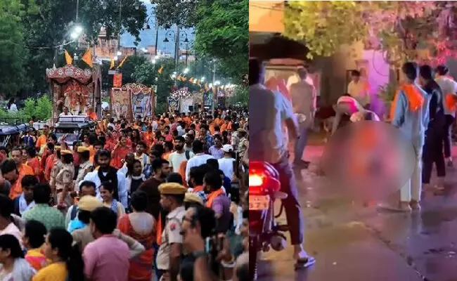 ಹೈದರಾಬಾದ್ | ಶೋಭಾಯಾತ್ರೆಯ ವೇಳೆ ವಿದ್ಯುತ್ ತಂತಿಗೆ ತಾಗಿದ ರಥ: ಐವರು ಮೃತ್ಯು; ನಾಲ್ವರಿಗೆ ಗಾಯ