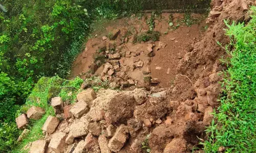 ಶಿವಮೊಗ್ಗ | ಬಿದನೂರು ಕೋಟೆಯ ಕೊಳದ ದಂಡೆ ಕುಸಿತ