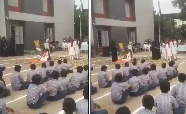 ಗುಜರಾತ್ | ಶಾಲಾ ನಾಟಕದಲ್ಲಿ ಬುರ್ಖಾಧಾರಿಗಳನ್ನು ಭಯೋತ್ಪಾದಕರಂತೆ ಚಿತ್ರಣ: ವ್ಯಾಪಕ ಆಕ್ರೋಶ