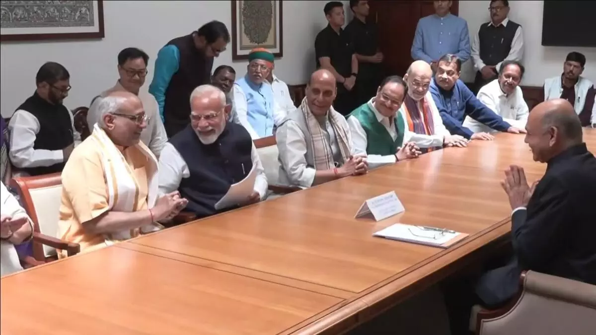 ಉಪ ರಾಷ್ಟ್ರಪತಿ ಚುನಾವಣೆ: ನಾಮಪತ್ರ ಸಲ್ಲಿಸಿದ NDA ಅಭ್ಯರ್ಥಿ ರಾಧಾಕೃಷ್ಣನ್