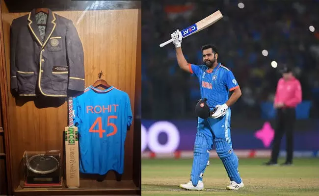 ಎಂಸಿಎ ಮ್ಯೂಸಿಯಂಗೆ ವೈಯಕ್ತಿಕ ಕ್ರಿಕೆಟ್ ವಸ್ತುಗಳನ್ನು ಗಿಫ್ಟ್ ನೀಡಿದ ರೋಹಿತ್ ಶರ್ಮಾ