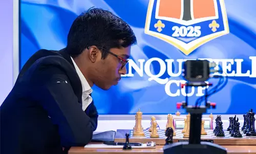 ಸಿಂಕ್ವೆಫೀಲ್ಡ್ ಕಪ್ ಚೆಸ್ ಟೂರ್ನಿ ಗುಕೇಶ್, ಪ್ರಜ್ಞಾನಂದ ಪಂದ್ಯ ಡ್ರಾ