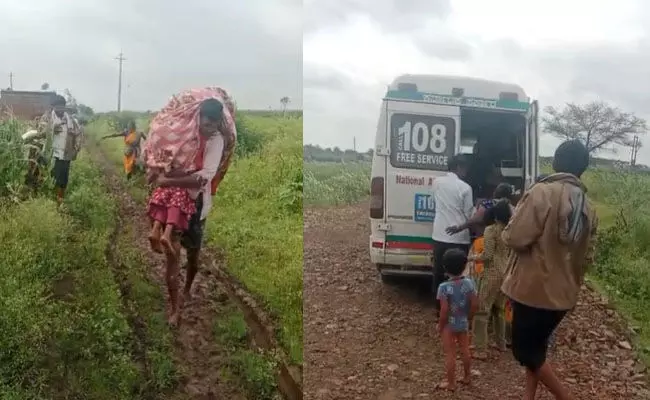 ಬೆಳಗಾವಿ: ಹೆರಿಗೆಗಾಗಿ ತುಂಬು ಗರ್ಭಿಣಿಯನ್ನು ಹೆಗಲ ಮೇಲೆ ಹೊತ್ತೊಯ್ದ ಕುಟುಂಬಸ್ಥರು ಬೆಳಗಾವಿ: ಹೆರಿಗೆಗಾಗಿ ತುಂಬು ಗರ್ಭಿಣಿಯನ್ನು ಹೆಗಲ ಮೇಲೆ ಹೊತ್ತೊಯ್ದ ಕುಟುಂಬಸ್ಥರು